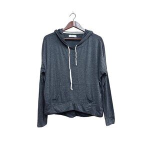 Abercrombie & Fitch Womens Charcoal Gray Hoodie Size L